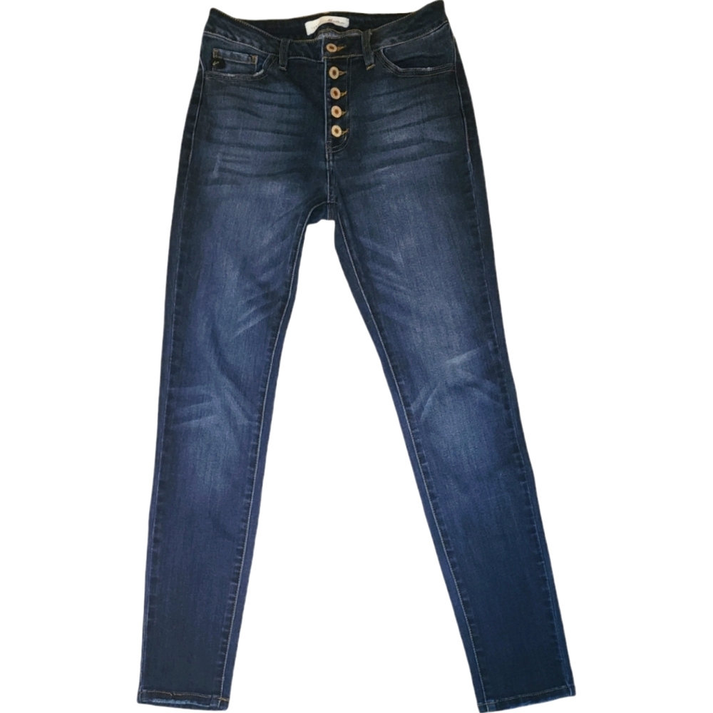 Kancan Skinny Dark Wash Buttonfly Jeans Size 5/25